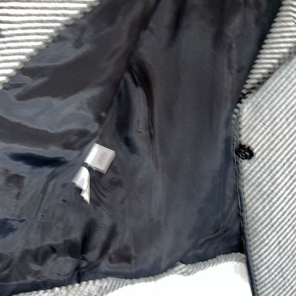 ❤️ Jones New York wool blend jacket leather trim one button women’s 12 - Picture 7 of 10